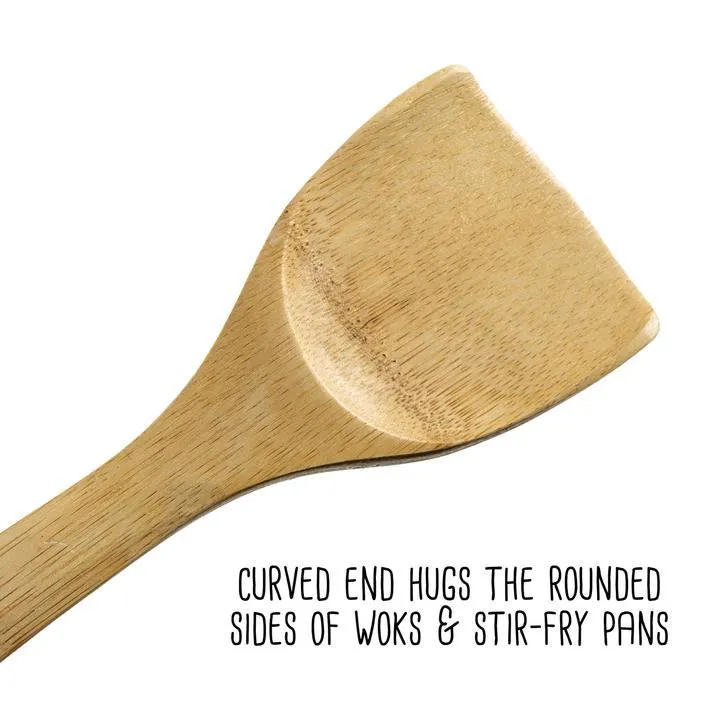 BAMBOO ANGLED STIR FRY SPATULA, 14 JOYCE CHEN COLLECTION