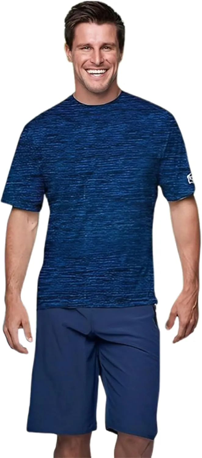 Banana Boat Men Rash Guard Short Sleeve tee Shirt for Men 100% Polyester | Waterproof | UPF 50  | UV Protection | Quick-Dry | Space Navy XX Large