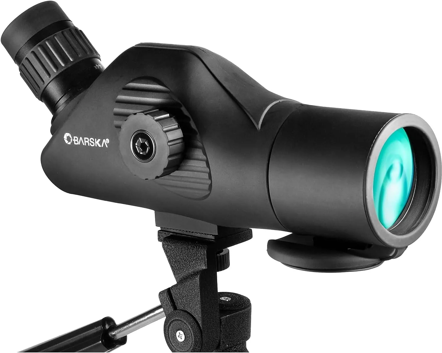 BARSKA Tactical 11-44x50 Angled Spotting Scope with Tripod And Soft Carrying Case , Black
