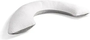 Bedgear Full Body Pillow - U-Shaped Design Ideal for Multiple Sleeping Positions - Provides Cooling and Conforming Support for Pregnant Women - Dual-Sided Washable and Removable Cover - 54" x 15"