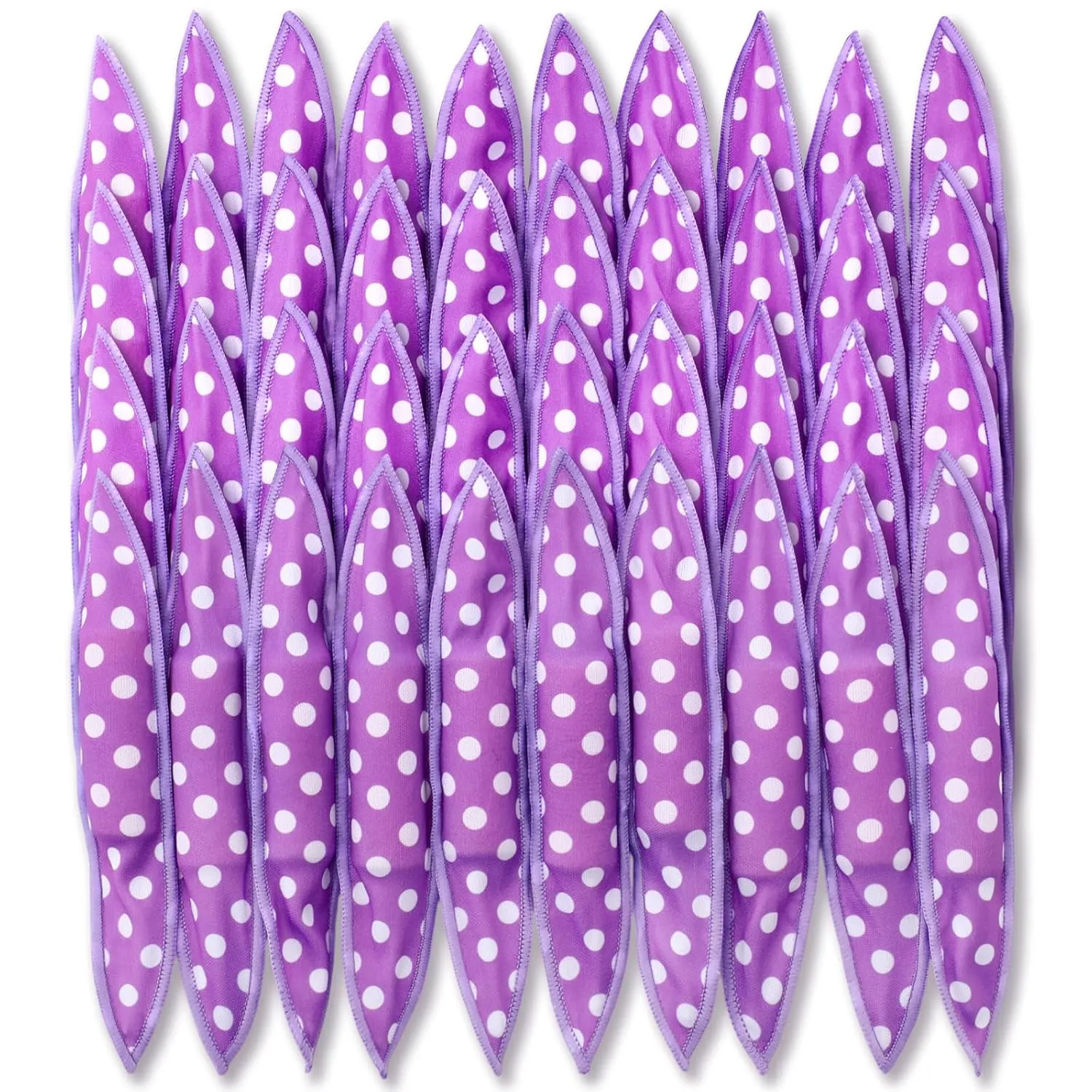 Bememo 40 Pieces Soft Heatless Curlers Overnight Large Pillow Sponge Rollers Soft Hair Curlers to Sleep in for Long Short Hair Styling Tools No Heat Foam Rollers(Dot,Purple)