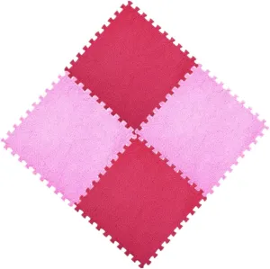 BESPORTBLE 4pc Square Rug Foam Exercise Mat Foam Puzzle Yoga Mat Plush Rugs Square Mat Interlocking Mat Fitness Gym Exercise Mat Ground Mat Square Area Rug Floor Pad Floor Mat Baby Tatami