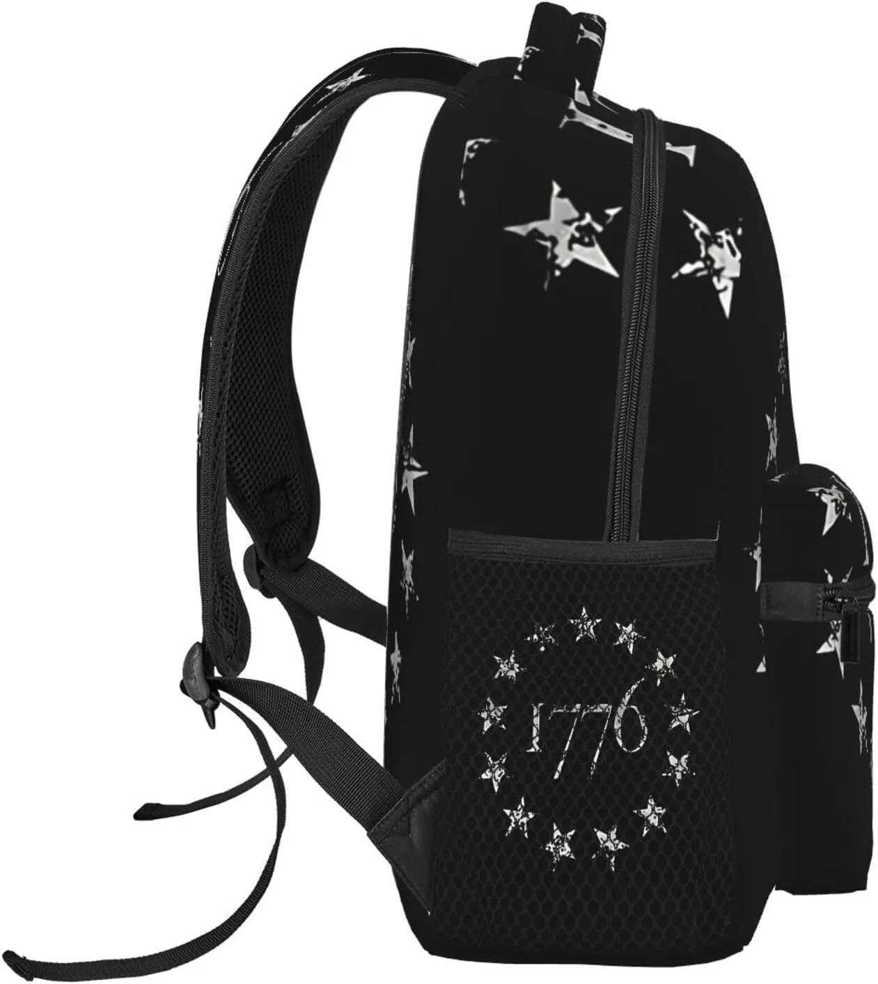Betsy Ross American Flag 1776 Backpack Casual Laptop Backpack Double Shoulder Bag Lightweight Backpack For Women Men Travel
