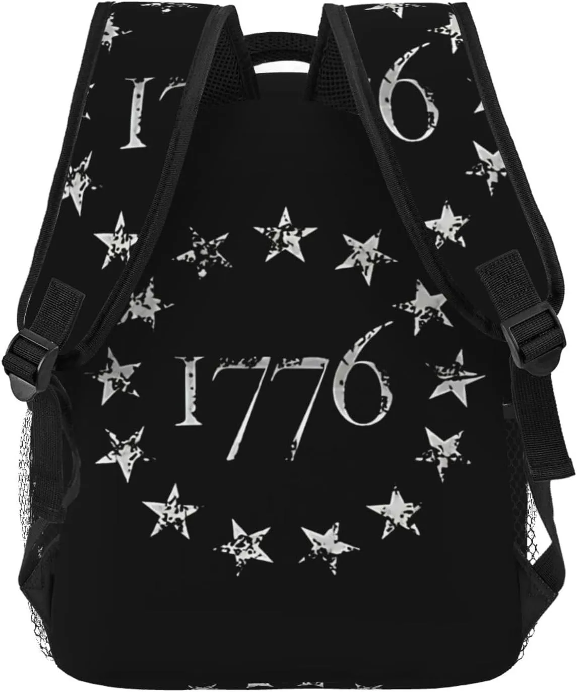Betsy Ross American Flag 1776 Backpack Casual Laptop Backpack Double Shoulder Bag Lightweight Backpack For Women Men Travel