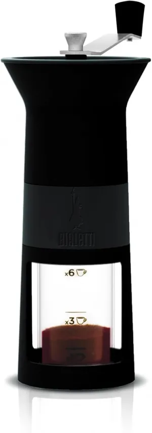 Bialetti Coffee Grinder 1-6 Cups, Black