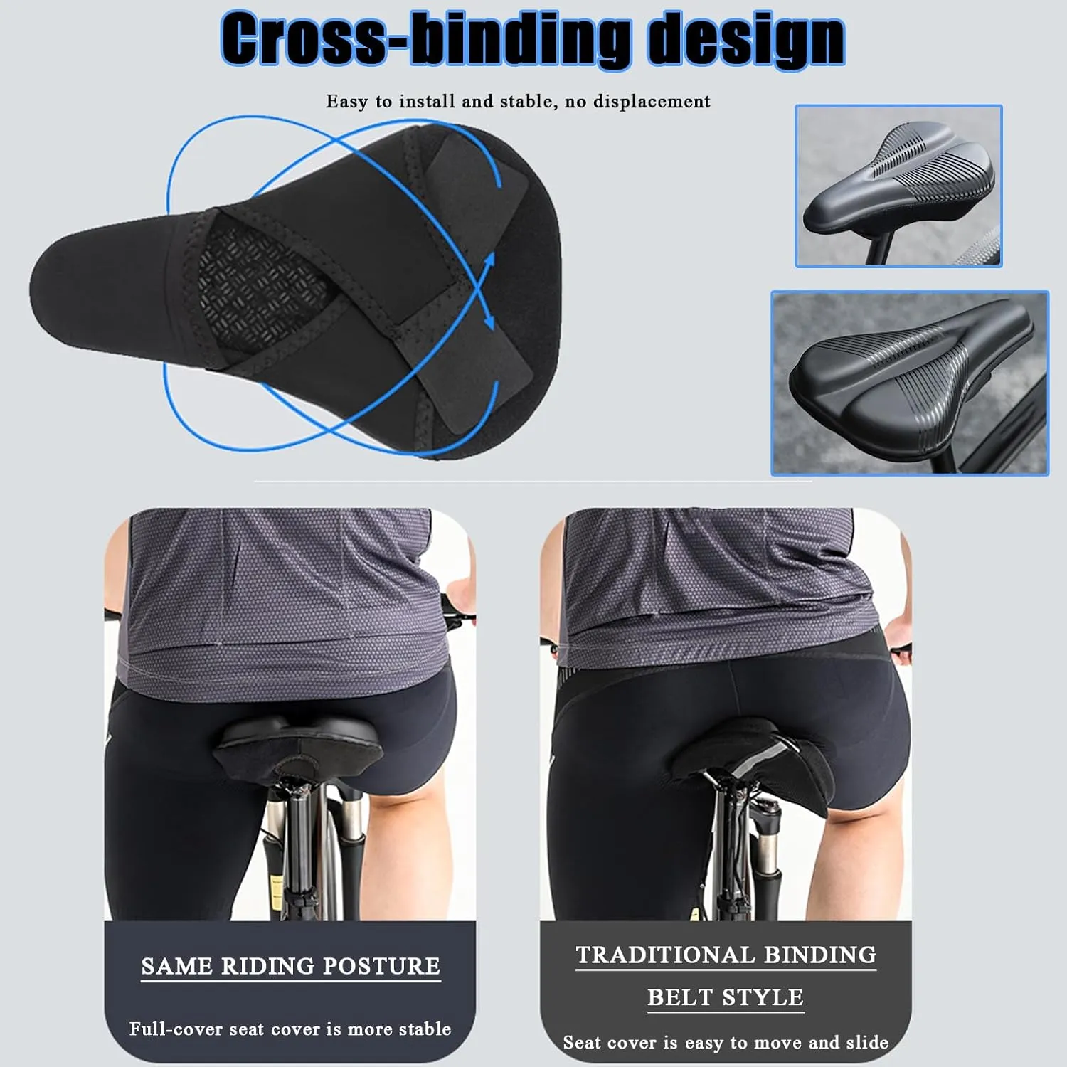 Bike Seat Cushion for Giant Anthem X1 Anthem X3 AnyRoad 2 AnyRoad Advanced 2, Memory Foam & Gel Padded Cover Bicycle Seat for Men Women Shock-Absorbing Comfort Bike Seat Pad,D