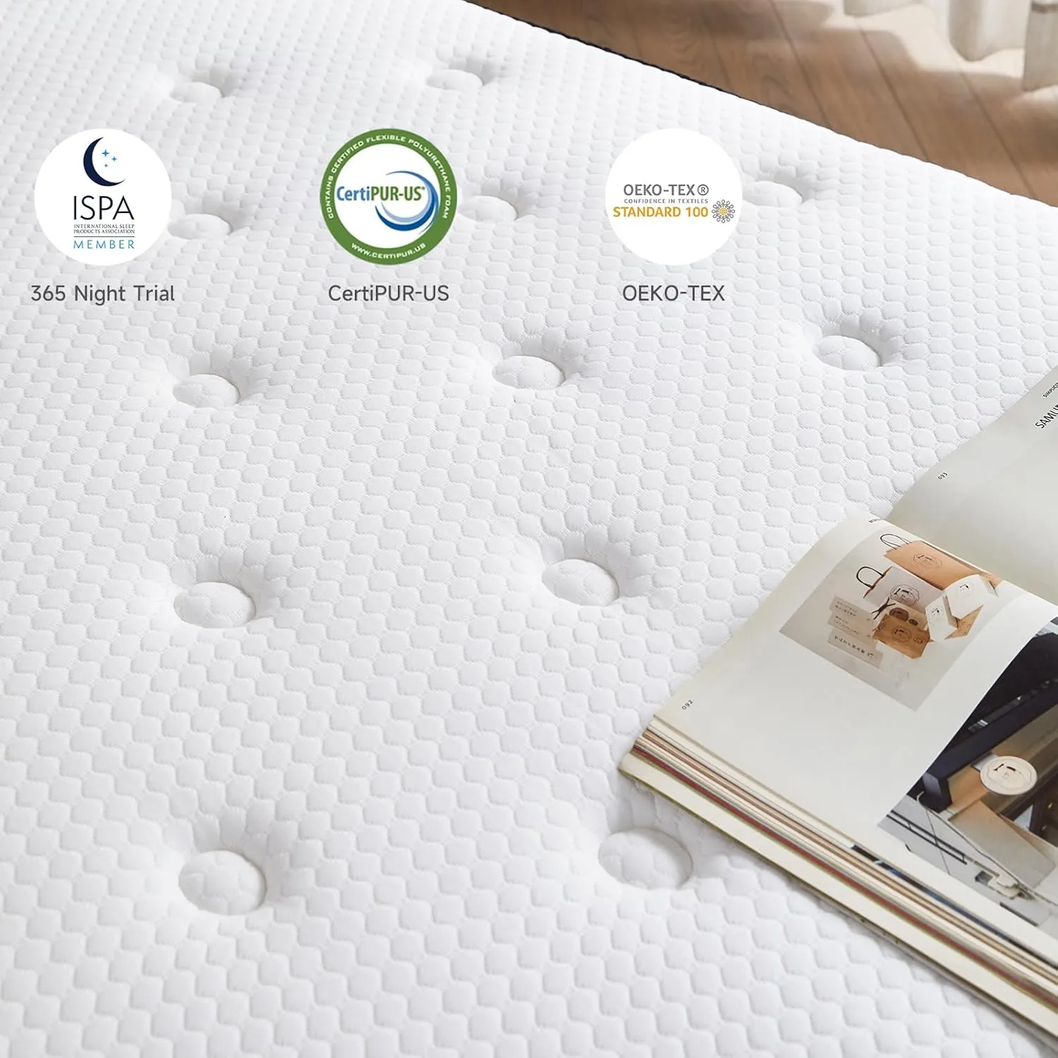 Bitsky Full Size Mattress, 12 inches Gel Memory Foam Hybrid Mattress in a Box, Pocket Springs, Medium Firm, Pressure Relief & Motion Isolation, 365 Nights Trial, CertiPUR US Certified