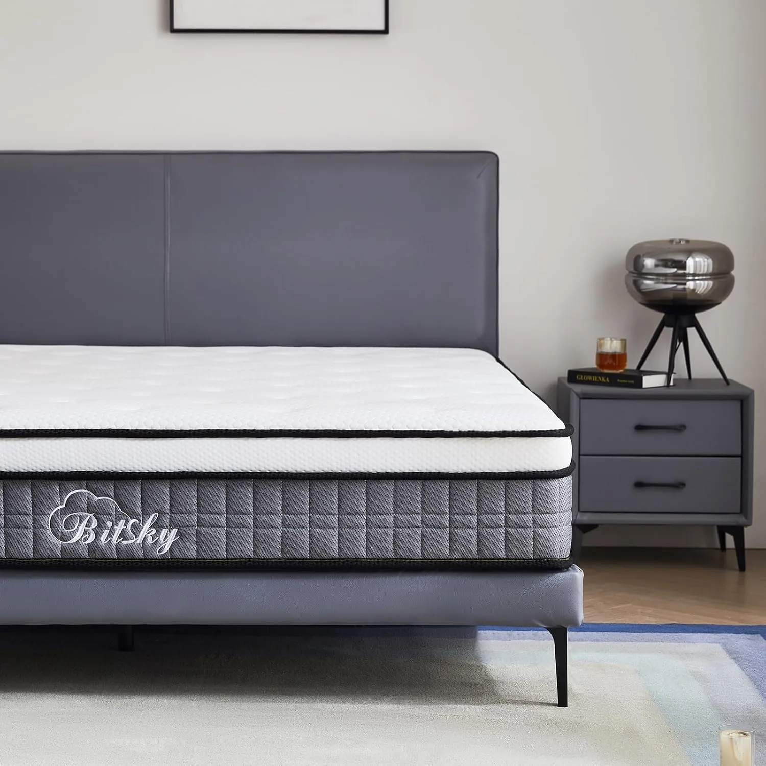 Bitsky Full Size Mattress, 12 inches Gel Memory Foam Hybrid Mattress in a Box, Pocket Springs, Medium Firm, Pressure Relief & Motion Isolation, 365 Nights Trial, CertiPUR US Certified