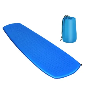 Blue Inflatable Sleeping Pad with Carrying Bag