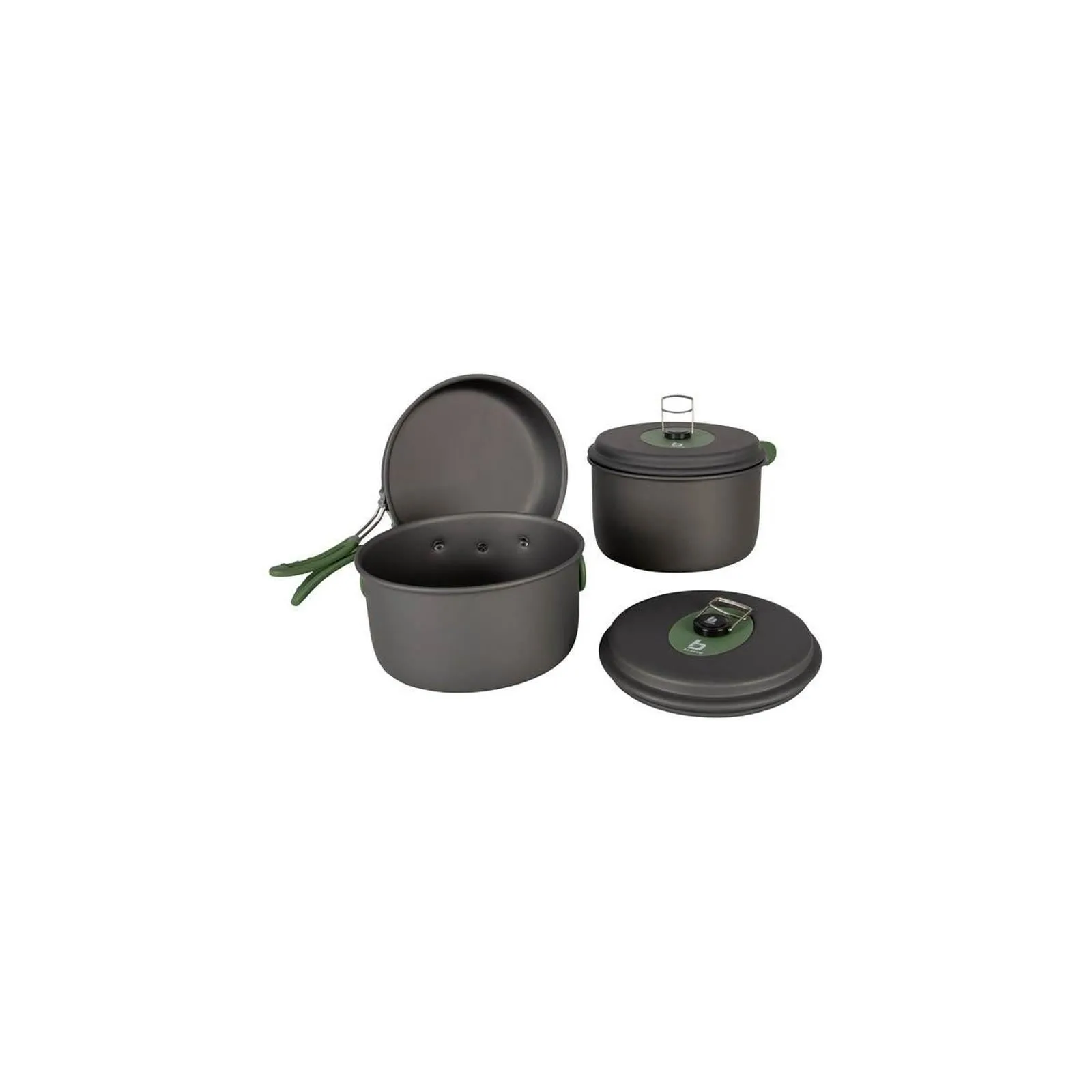 Bo-Camp Cookware Set Explorer 3 Pieces Hard Anodized Aluminium
