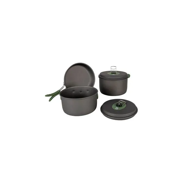 Bo-Camp Cookware Set Explorer 3 Pieces Hard Anodized Aluminium