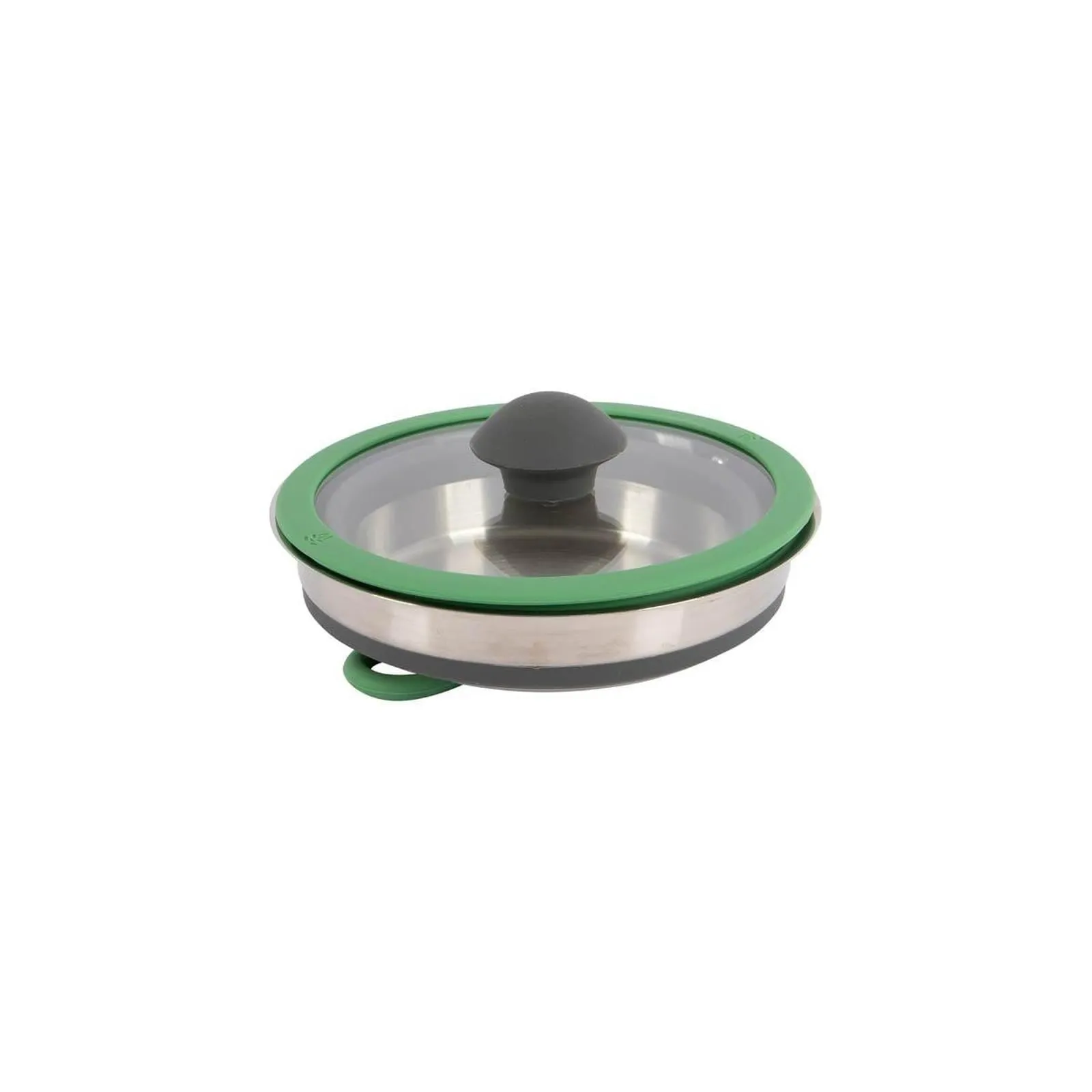 Bo-Camp Steel Pan with Lid Foldable Silicon 1.3 Litre