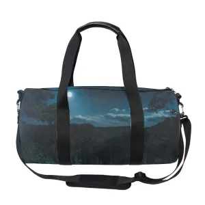 Boston Castle Road Gray Gloomy Thrown Left 2-Way Sports Bag Dry and Moisture Separation Shoe Storage Waterproof Gym Pool Sea Travel Drum Bag