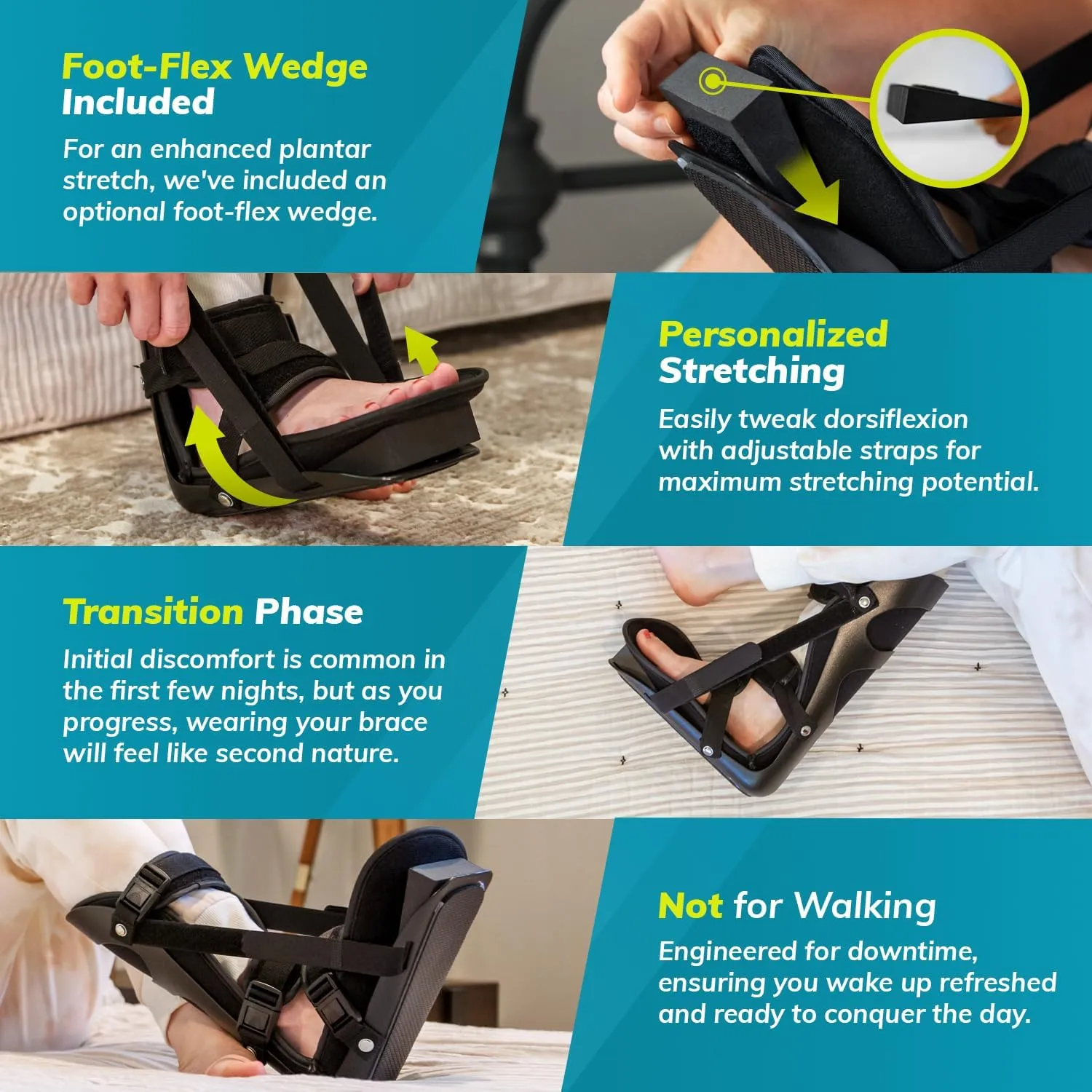 BraceAbility Sleeping Stretch Boot - Plantar Fasciitis Night Foot Splint Adjustable Achilles Tendonitis Brace for Fascia, Tendon and Calf Stretching, Heel and Bone Spur or Arch Pain Treatment (Small)