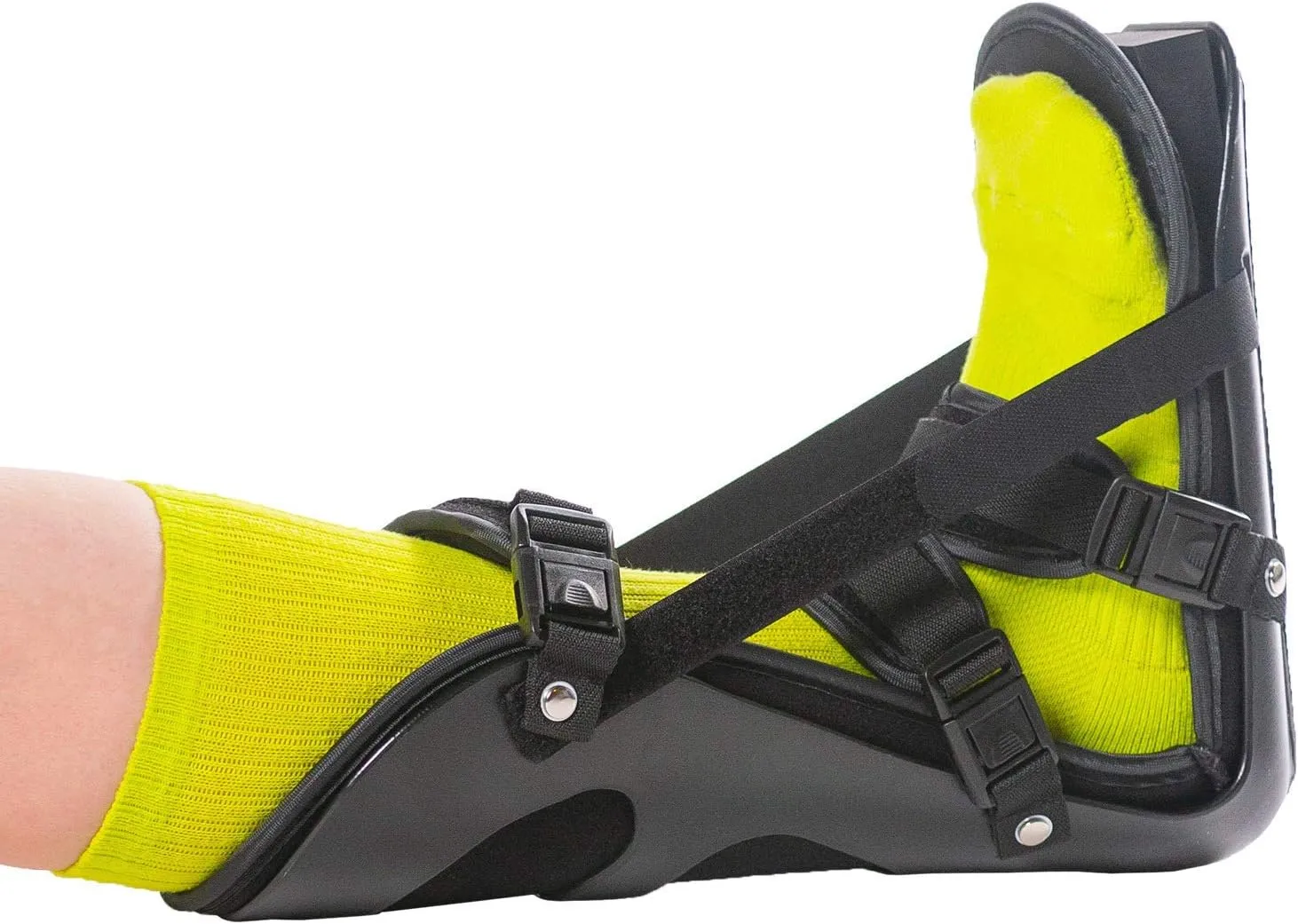 BraceAbility Sleeping Stretch Boot - Plantar Fasciitis Night Foot Splint Adjustable Achilles Tendonitis Brace for Fascia, Tendon and Calf Stretching, Heel and Bone Spur or Arch Pain Treatment (Small)