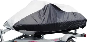 Budge Deluxe Jet Ski Cover Fits Jet Skis 121" to 135" Long x 36.75" Wide, Black/Gray (BA231212015)