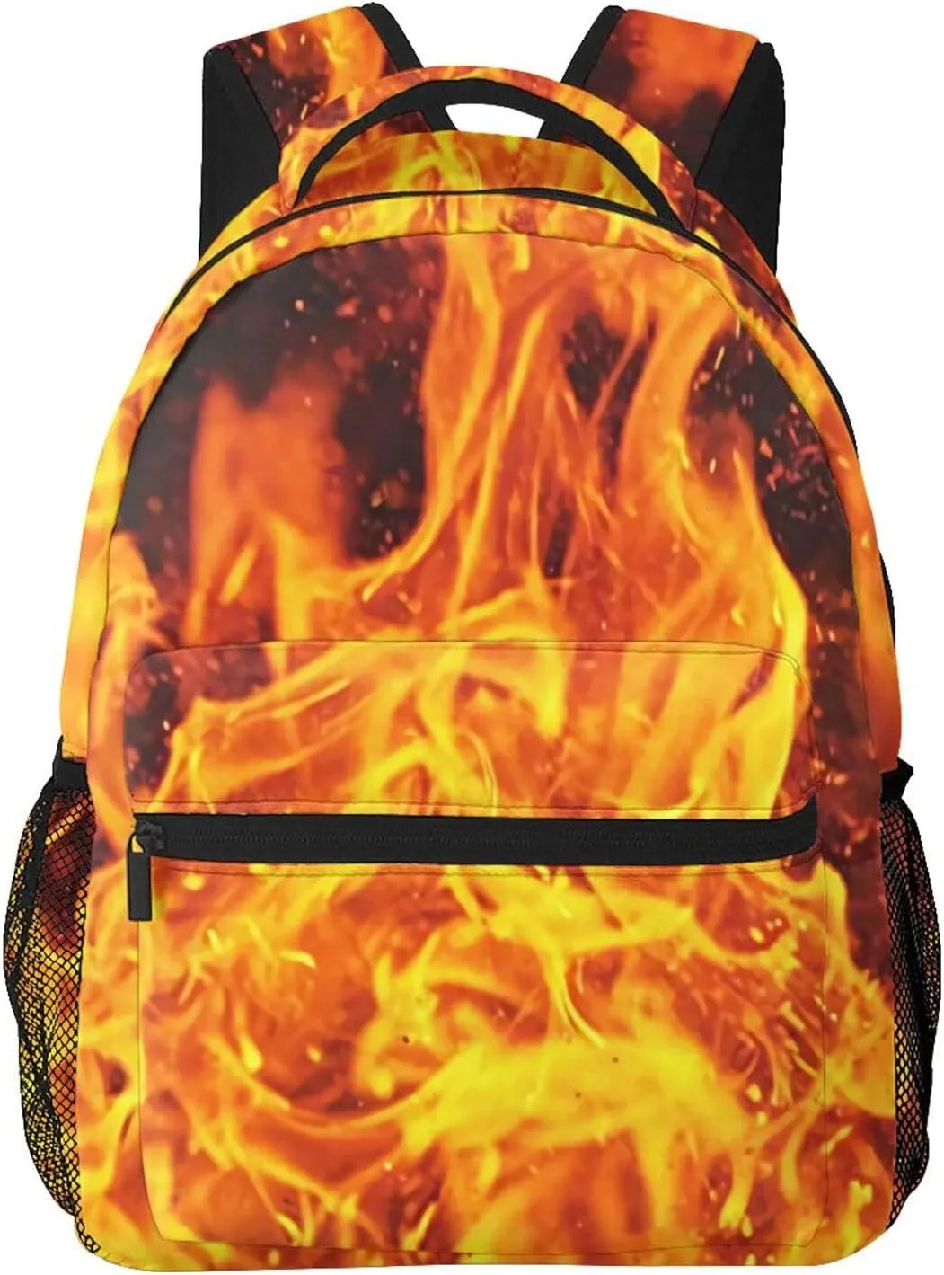 Burning Flame Backpack Laptop Backpack Sports Travel Shoulder bag Light casual backpack