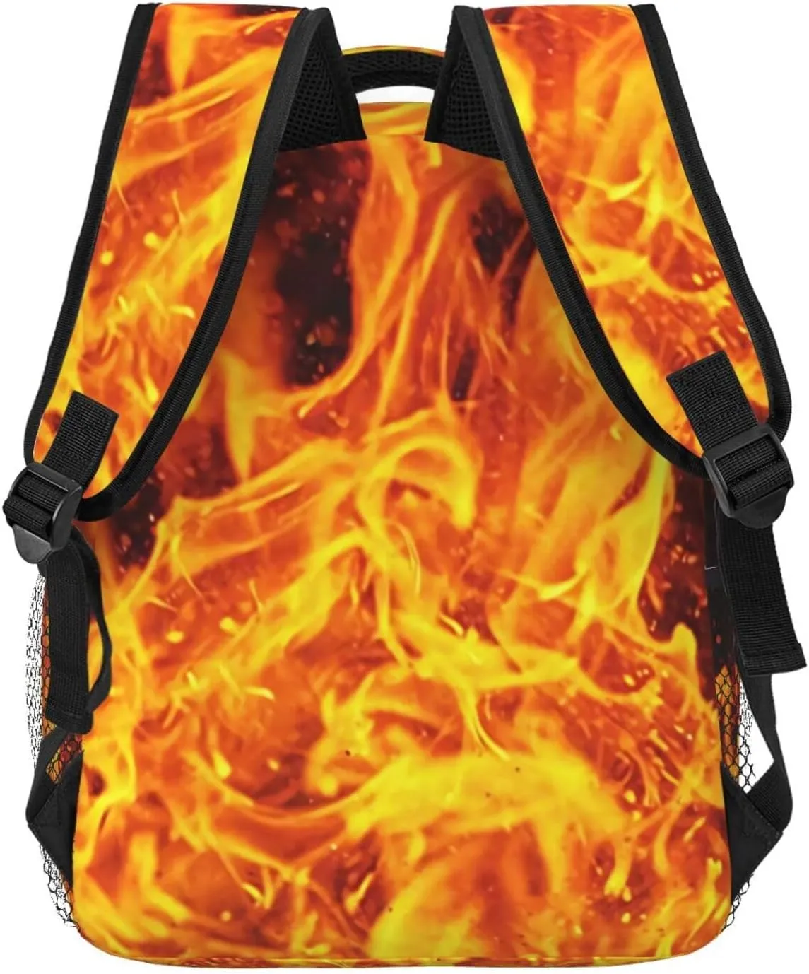 Burning Flame Backpack Laptop Backpack Sports Travel Shoulder bag Light casual backpack