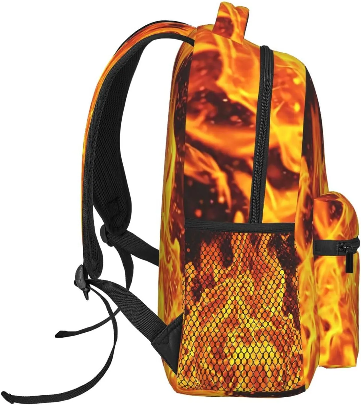 Burning Flame Backpack Laptop Backpack Sports Travel Shoulder bag Light casual backpack