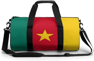 Cameroon Flag Waterproof Gym Bag wDry Wet Separation Sports Duffel for Travel Beach