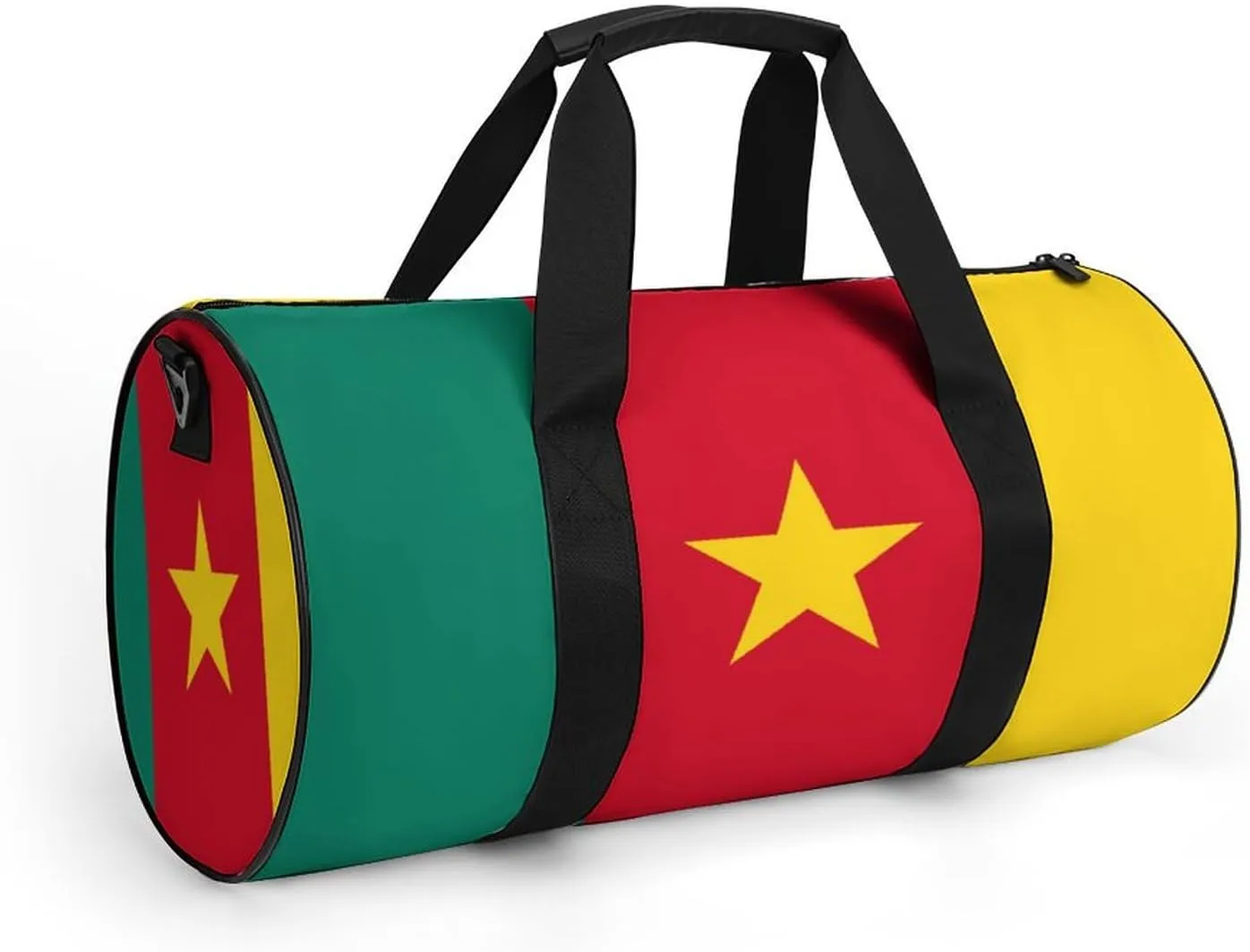 Cameroon Flag Waterproof Gym Bag wDry Wet Separation Sports Duffel for Travel Beach