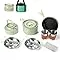 Camping Cookware Set Non-Stick Pot & Pan Set w/ Kettle,Stainless Steel Utensils Mess Kit