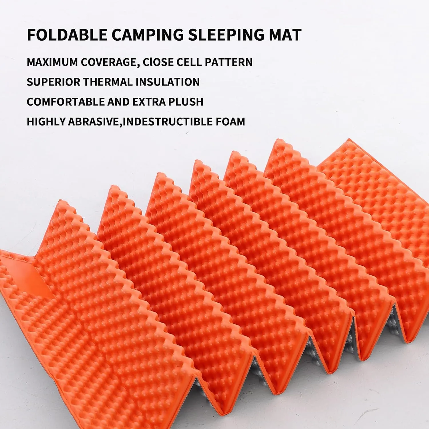 Camping Foam Sleeping Pad Lightweight Closed Cell Folding Camping Mat Moisture-Proof Camping Mattress Portable for Outdoor Hiking Mountaineering Blue