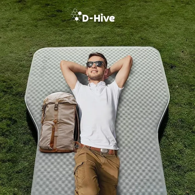 Camping Mattress - Compatible with Tesla Model Y, 4.5" Extra Thick Self-Inflating Air Mattress, Self-Inflating Sleeping Pad Car Mattress, Solid Foam for All-Seasons, Fits SUVs incl Pump