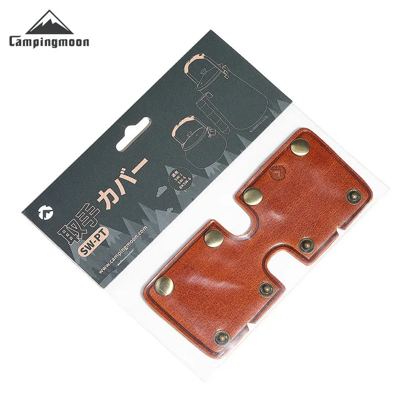 Campingmoon SW-PT / PT-67 Leather Sheath Cover Portable Lightweight Kettle Handle For Outdoor Camping Cookware Kettle Heat Resistant Anti-Scadling Handle Cover