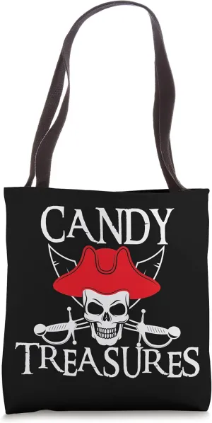 Candy Treasures Halloween Pirate Costume Trick or Treat Tote Bag