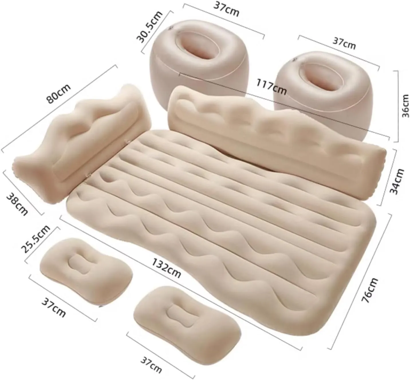 Car Air Mattress for HAVAL H8 2012 2012 2013 2014 2015 2016 2017 2018 Thickened Durable Car Camping Air Mattress Bed with Air Pump Inflatable Sleeping Mat,B