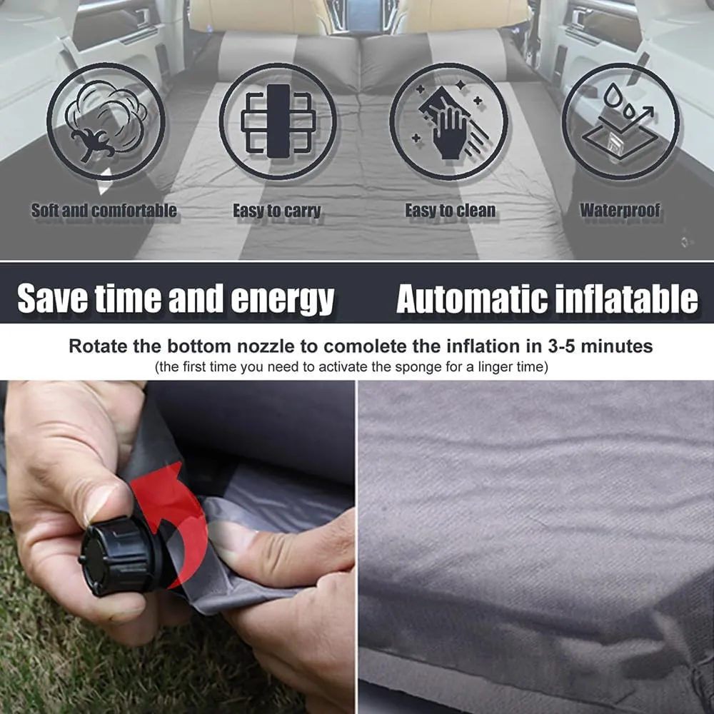 Car Automatic Inflatable Bed for Acura RDX 2010 2011 2012 2013 2014 2015 2016 2017 2018, Portable Movable Thickened Trunk Sleeping Bed Outdoor Camping Hiking Air Mattress,Blue