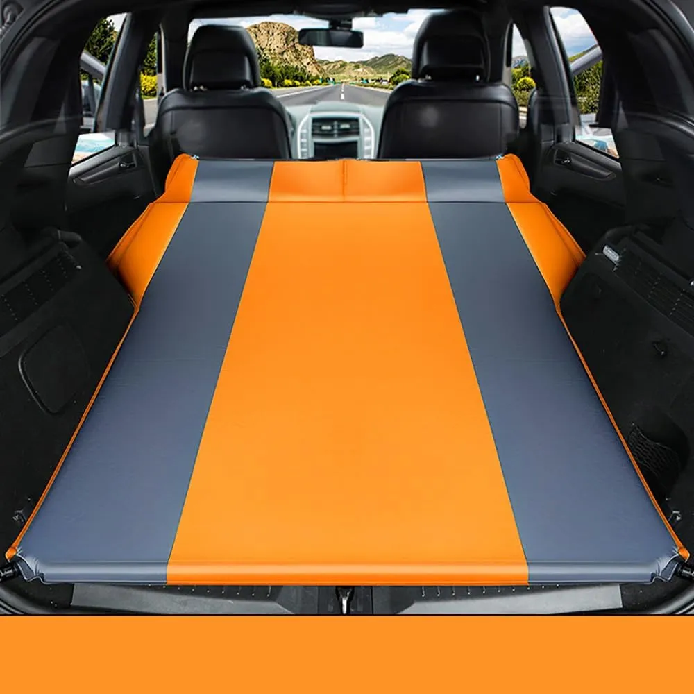 Car Automatic Inflatable Bed for BMW X5 E70 (7seats) 2007 2008 2009 2010 2011 2012 2013, Portable Movable Thickened Trunk Sleeping Bed Outdoor Camping Hiking Air Mattress,Orange