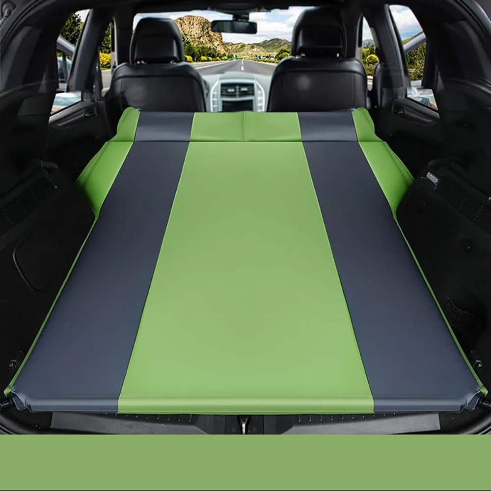 Car Automatic Inflatable Bed for Land Rover Discovery 5seats 2013 2014 2015 2016 2017, Portable Movable Thickened Trunk Sleeping Bed Outdoor Camping Hiking Air Mattress,Green