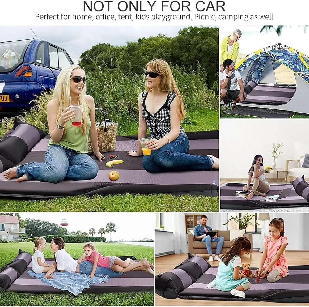 Car Automatic Inflatable Bed for Land Rover Discovery 5seats 2013 2014 2015 2016 2017, Portable Movable Thickened Trunk Sleeping Bed Outdoor Camping Hiking Air Mattress,Green