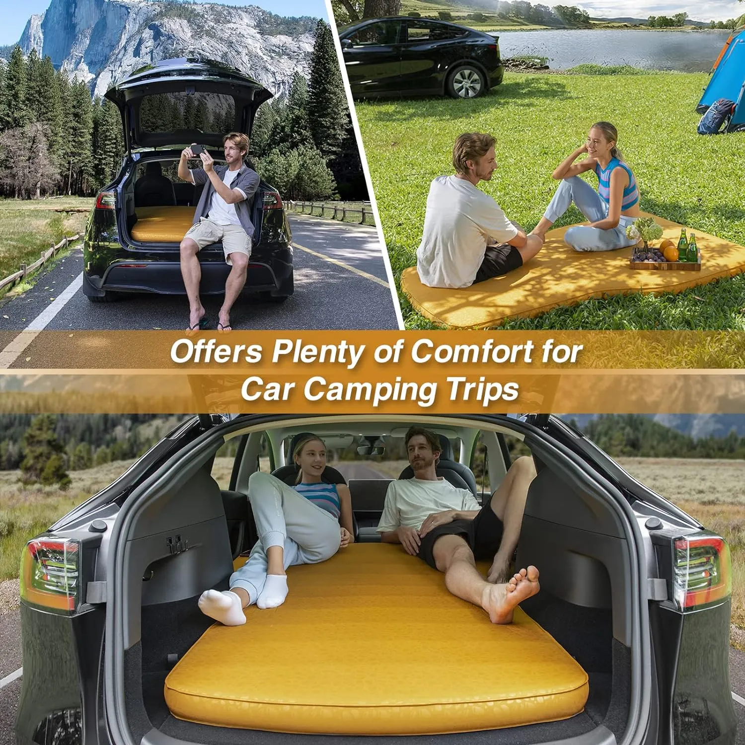 Car Camping Mattress for Tesla Model Y, Model 3, Pickups, Vans, Trucks, SUVs