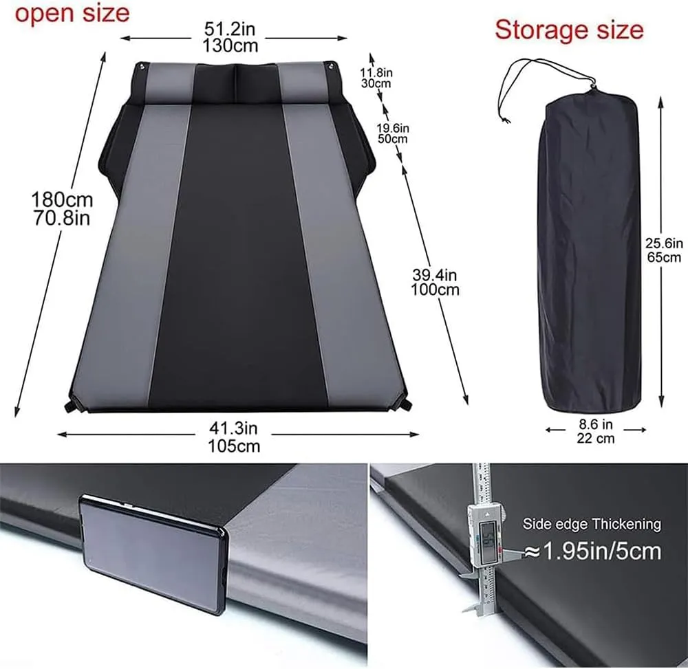 Car Inflatable Mattress for Traverse 2018 2019 2020 2021 2022 2023 Self Inflating Sleeping Pad Thickened Air Bed Cushion Camping Travel Mattress Multifunctional,Red