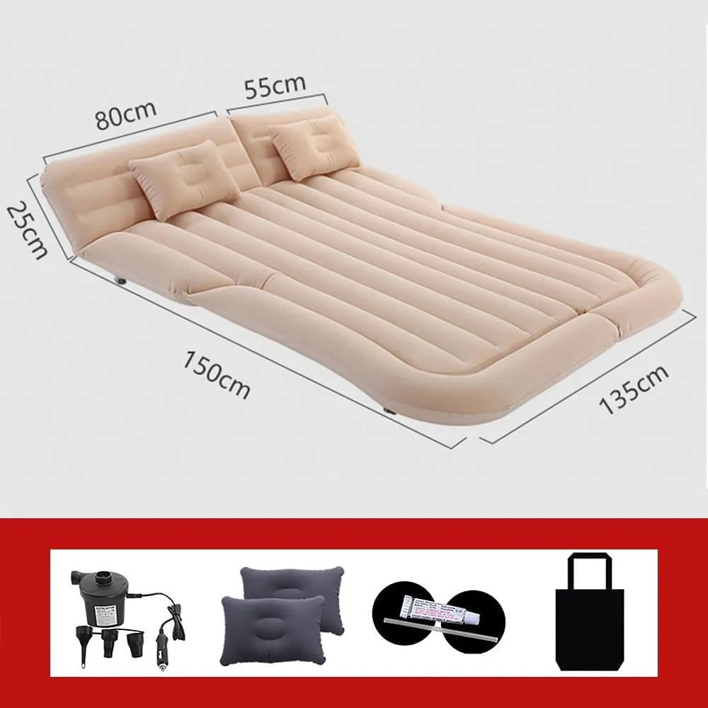 Car Inflatable Mattress for Volkswagen VW Caddy 2020 2021 2022 2023 2024 Rear Trunk Air Cushion Camping Travel Folding Self Inflating Sleeping Pad Back Seat Air Mattresses,Black