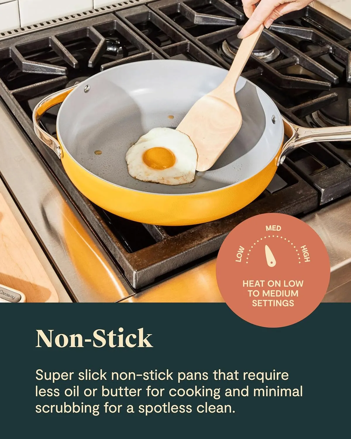 Caraway Nonstick Ceramic Cookware Set (12 Piece) Pots, Pans, Lids and Kitchen Storage - Non Toxic - Oven Safe & Compatible with All Stovetops - Gray