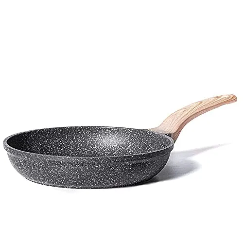 CAROTE Nonstick Frying Pan Skillet,Non Stick Granite Fry Pan Egg Pan Omelet Pans, Stone Cookware Chef's Pan, PFOA Free (Classic Granite, 10-Inch)