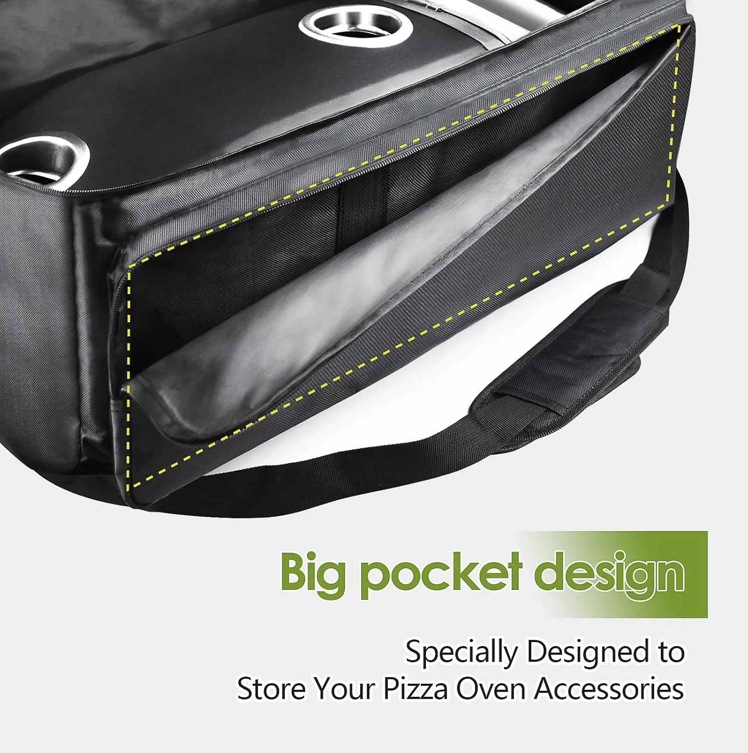 Carry Bag for Ooni 12 Inch Multi-Fuel Outdoor Pizza Oven - Heavy Duty Waterproof 840D Oxford Fabric Anti-Scratch (Bag Only)