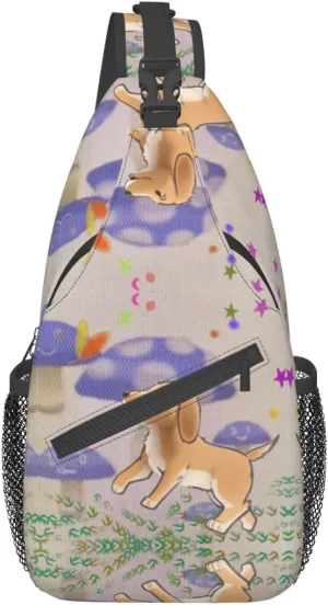 Cartoon Mushroom With Dog Pattern Outdoor Hiking Backpack > Suitable For Men And Women Riding Strong And Sturdy High Storage Capacity Daily Travel