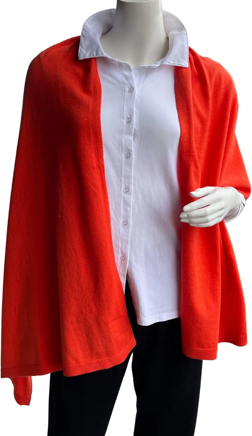 Cashmere Like Acrylic Knitted Dress Topper, Poncho Sweater,Shawl Wraps for Women Ultra Soft. Versatile Cape, Scarf