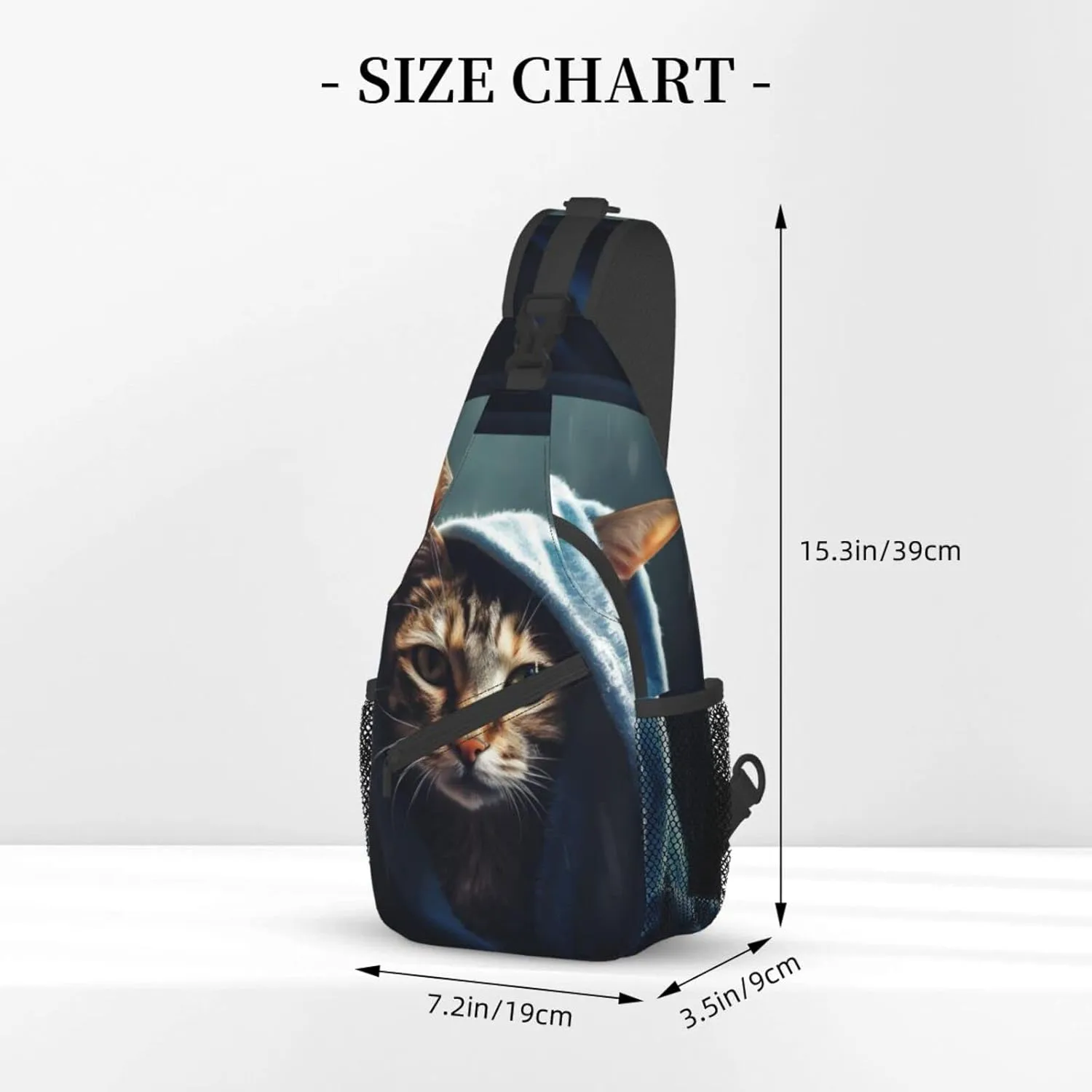 Cat Taking a Baths Outdoor Cross-body Shoulder Bag, Unisex Backpack For Women Men Young Hiking Travel