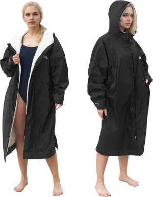 Catalonia Swim Parka for Women Men, Lightweight Surf Swim Jacket, Oversized Waterproof Warm Swim Coat, Changing Poncho Robe
