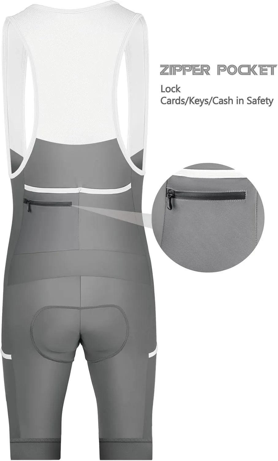 CEROTIPOLAR Cycling Bibs Men, Long Riding Pad Bicycle Biking Bib Shorts UPF50 