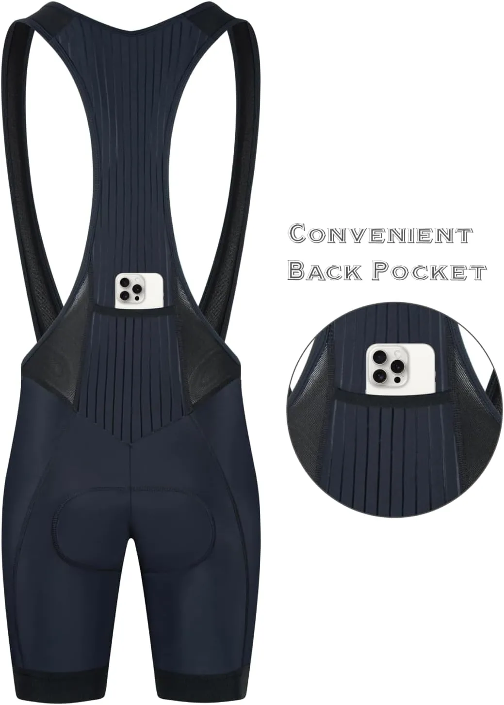 CEROTIPOLAR Cycling Bibs Men, Long Riding Pad Bicycle Biking Bib Shorts UPF50 