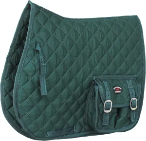CHALLENGER Horse Quilted English All-Purpose Trail Saddle Pad Hunter Green w/Pockets 7286