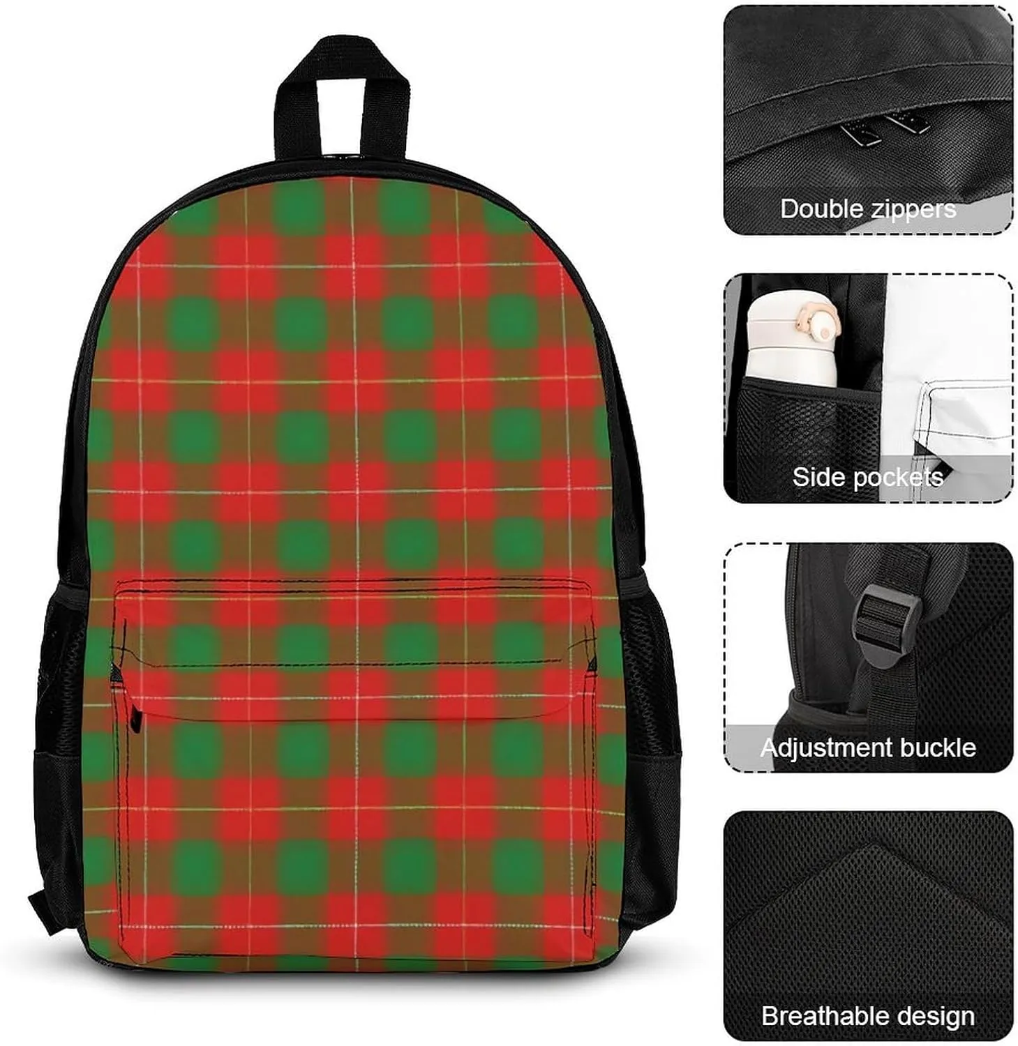 Clan MacFie Lightweight Pocket Backpack Crossbody Lunch Bag Set Unisex