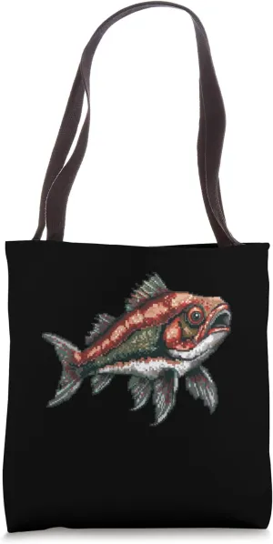 Coelacanth 8 Bit Tote Bag